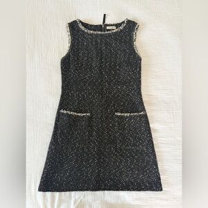 Max Studio Black and White Tweed Mini Dress